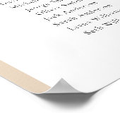 9 Tafels Beige Arch Vind uw zitplaatskaart Poster (Hoek)