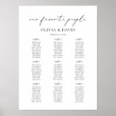 9 Tafels Eenvoudig Onze Favoriete Mensen Zittingsg Poster (Voorkant)