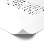 9 Tafels Eenvoudige Dingen die vorm geven ons Zits Poster (Hoek)