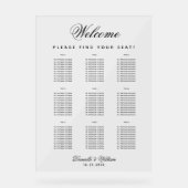 9 Tafels Eenvoudige Transparante Huwelijkszitgrafi Acryl Bord (Voorkant)