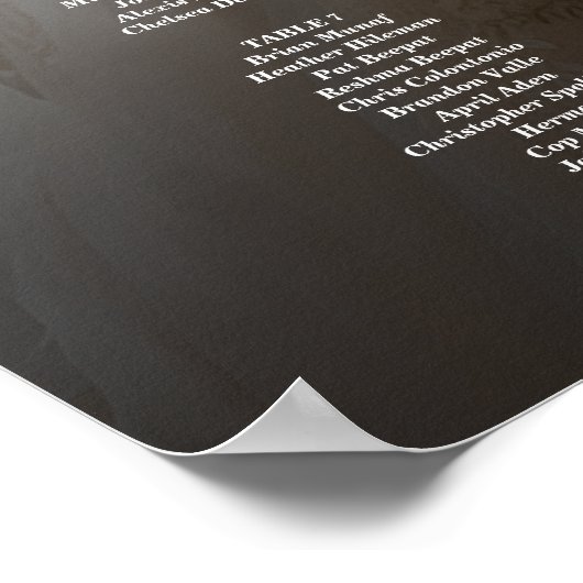 9 tafels elegante foto bruiloft zitgrafiek poster (Hoek)