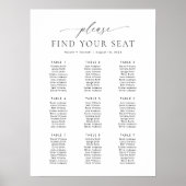 9 Tafels Gelieve Uw Plaats Te Vinden Zitplaatsenka Poster (Voorkant)
