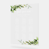 9 Tafels Groen Bruiloft Zitschema Acryl Bord (Hoek)