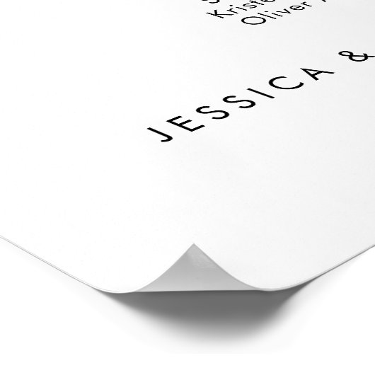 9 Tafels Modern Onze favoriete Mensen Zitgrafiek Poster (Hoek)