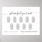 9 Tafels Modern Vind Je Plaats Zitplaats Chart Poster (Voorkant)