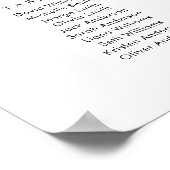 9 Tafels Onze favoriete Mensen Zittingkaart Poster (Hoek)