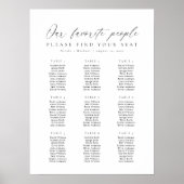 9 Tafels Onze favoriete Mensen Zittingkaart Poster (Voorkant)