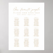 9 Tafels Onze favoriete Mensen Zittingkaart Poster (Voorkant)