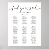 9 Tafels Vind uw zitplaatskaart Poster (Voorkant)