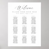 9 Tafels Welkom Zitplaatskaart Poster (Voorkant)