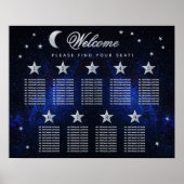 9 Tafelsterren Moon Celestial Wedding Seating Char Poster (Voorkant)
