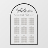 9 Tafelzitgrafiek - Transparante Moderne Boog Raamsticker (Vel)