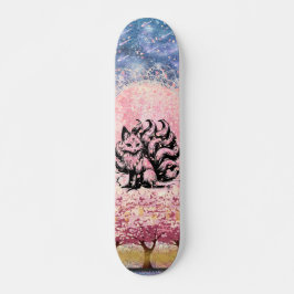 9 Tail Fox Aziatisch Roze Cherry Blossom Skateboar Persoonlijk Skateboard