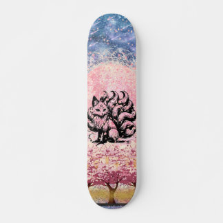 9 Tail Fox Aziatisch Roze Cherry Blossom Skateboar Persoonlijk Skateboard