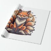 9 Tailed Fox Spirt Cadeaupapier (Uitgerold)