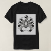 9 Tales Fox Guardian Black en White T-shirt (Design voorkant)