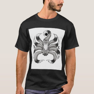 9 Tales Fox Guardian Black en White T-shirt