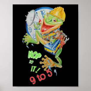 9 tot 5 MOTIVATOR FROG POSTER