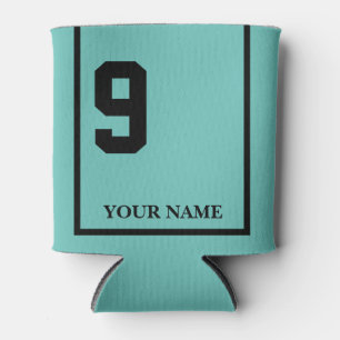 9 Turquoise met zwart paard zadeldeken Custom Blikjeskoeler