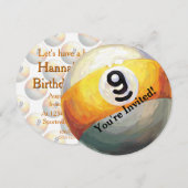 9 Uitnodiging voor ball Party (Voorkant / Achterkant)