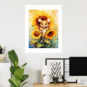 9 van 17 Zonnebloementuin Miceville Poster (Thuiskantoor)