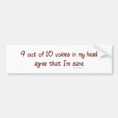 9 van de 10 slagpijpjes bumpersticker (Voorkant)