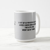 9 van de 10 stemmen in mijn hoofd KOFFIE MOK (Voorkant rechts)