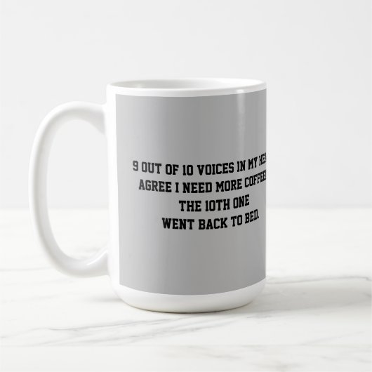 9 van de 10 stemmen in mijn hoofd KOFFIE MOK (Links)