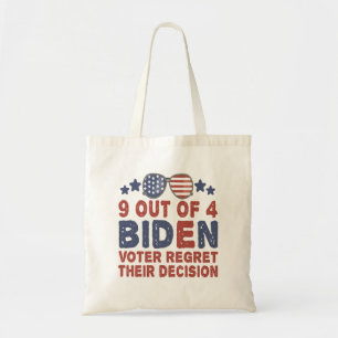 9 van de 4 kiezers betreuren hun beslissingscadeau tote bag