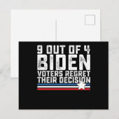 9 van de 4 kiezers betreuren hun besluit briefkaart (Voorkant / Achterkant)