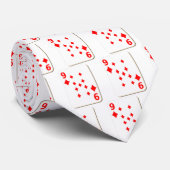 9 van de Diamonds-speelkaart Stropdas (Opgerold)