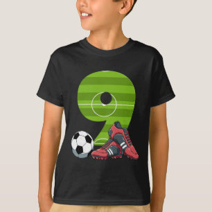 9 Verjaardag Voetbal Eerste Verjaardag Voetbal Kid T-shirt