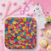 9" Vierkant Papieren Bord (Feest)