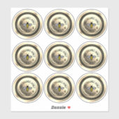 9 Waterdichte Vinyl Honing Deksel Labels Gouden Bi (Vel)