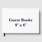 9" x 6" Zwart 60# Eclipse Gastenboek (Voorkant)