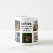 9 x Photo Collage Cat Lovers Custom Text Memorial Koffiemok (Center)