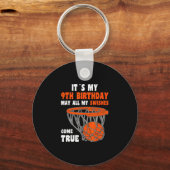 9 Year Old Happy 9th Birthday Sketll 9th Birthday Sleutelhanger (Voorkant)