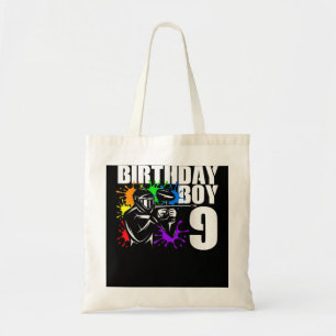 9 Year Old Paintball Birthday Party Boys 9th Gift Tote Bag