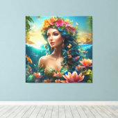 #9 Zeemeerminnenleven Canvas Afdruk (Insitu (Houten vloer))