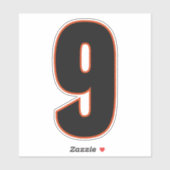 9 Zwarte Sinaasappel Cincinnati Sticker (Vel)