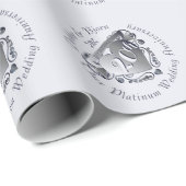 9de, 10de, 20e, 25e, 70e Jubileum voor bruiloft Cadeaupapier (Rol Hoek)