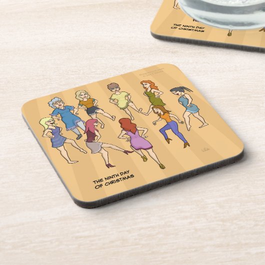 9de Dag het Onderzetter van van Kerstmis (9 Dames (Linkerzijde)