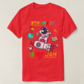 9de graad is mijn Jam Astronaut terug naar school  T-shirt (Design voorkant)
