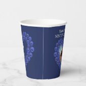 9de huwelijksdag Lapis Lazuli foto Papieren Bekers (Rechts)