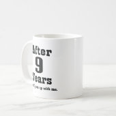 9de Jubileum (Funny) Koffiemok (Voorkant links)