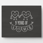 9de Jubileum - Gift Chalk Hearts Fotoplaat (Voorkant)