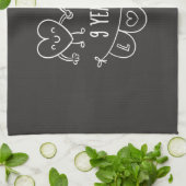 9de Jubileum - Gift Chalk Hearts Theedoek (Gevouwen)
