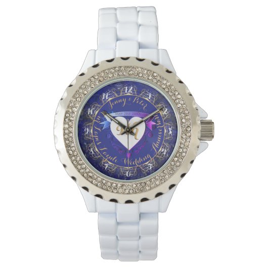 9de Jubileum Lapis Lazuli Afbeelding Watch Horloge (Voorkant)