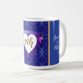 9de Jubileum Lapis Lazuli Blue Koffiemok (Voorkant rechts)