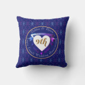 9de Jubileum Lapis Lazuli Hearts Kussen (Achterkant)